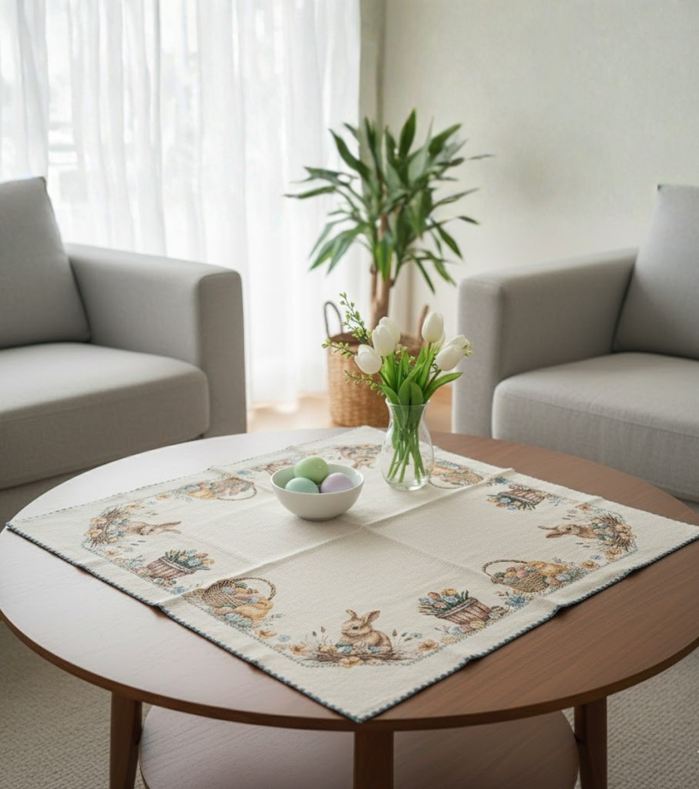 CENTROTAVOLA GOBELIN JACQUARD 85X85 Tellini S.r.l. Wholesale Clothing